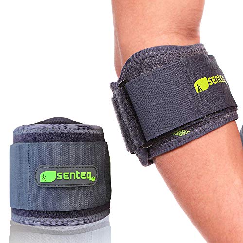Tennis Elbow Brace Compression Sleeve Men Women Tendonitis Ulnar Nerve Entrapment Support Golfers Cubital Tunnel Arm Sleeves Forearm Pain Relief Strap Braces Weightlifting Band Golfer Neoprene Wraps